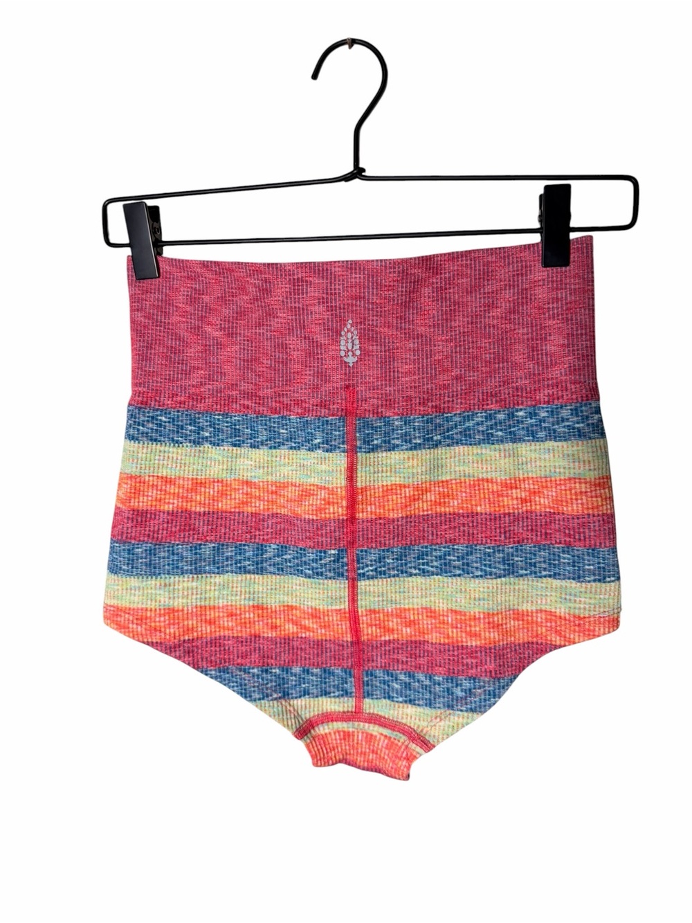 High-Waist Striped Knit Underwear Rainbow Yoga